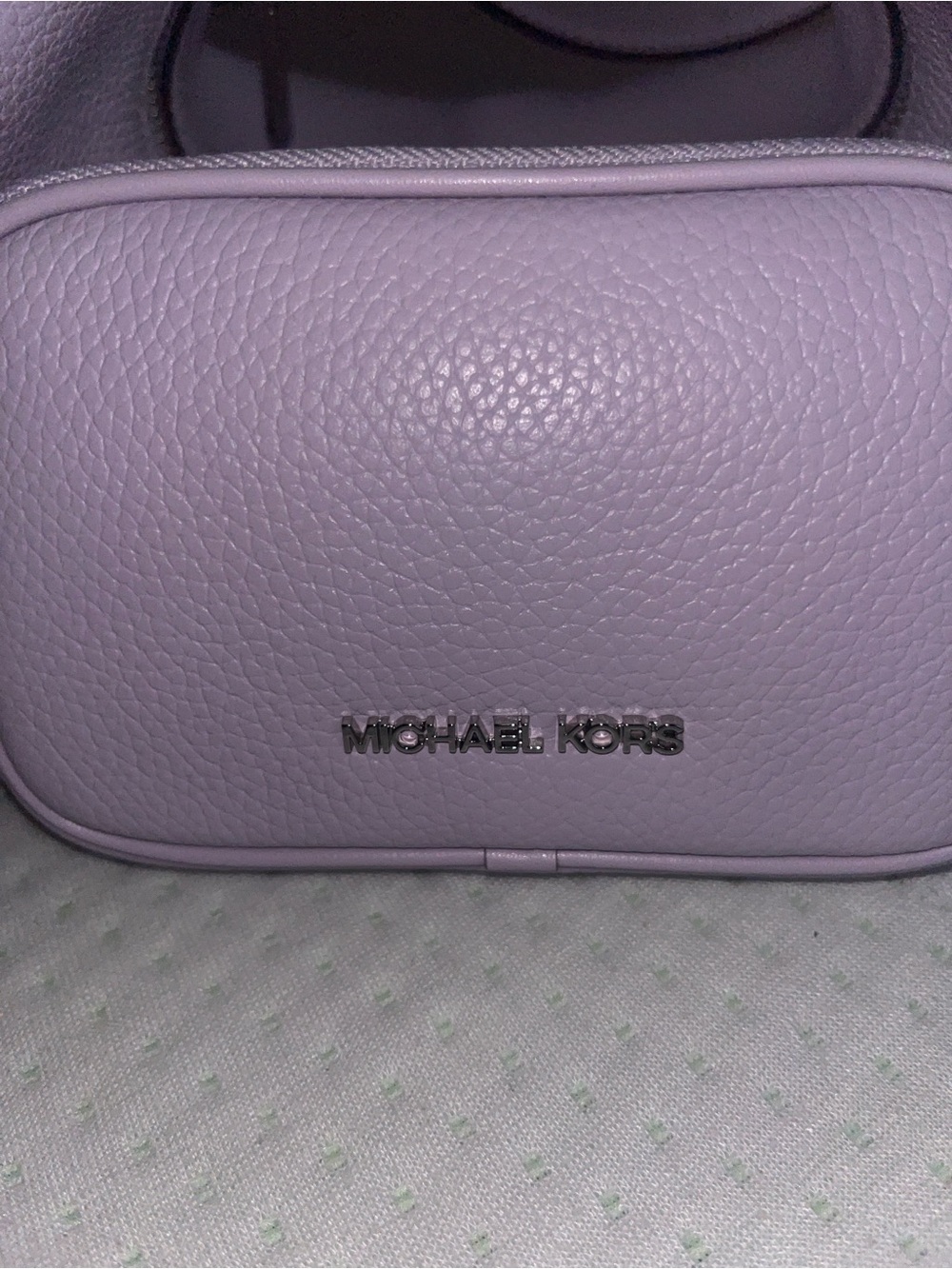 Michael Kors Lilac Pebbled Crossbody Bag with Silver Hardware - Picture 3 of 11